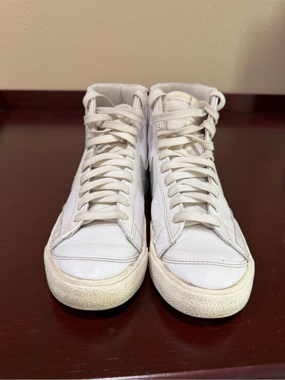 Women’s White High-Top Leather Sneakers